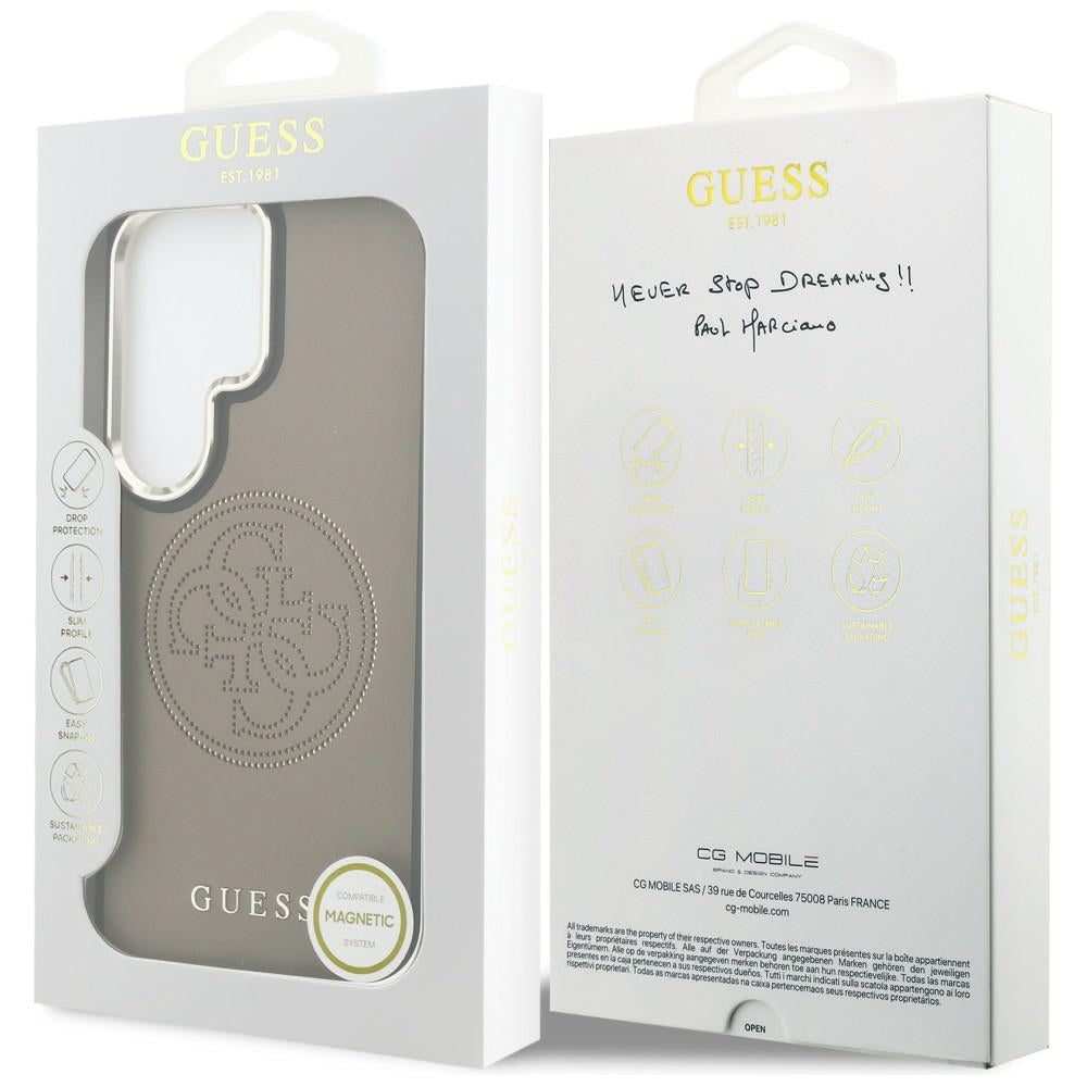 Capa MagSafe para Samsung Galaxy S26 Ultra S948, Guess, Logo Perfurado, Castanho