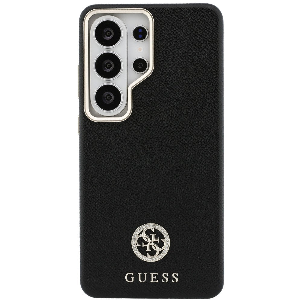 Capa MagSafe para Samsung Galaxy S26 Ultra S948, Guess, Rhinestone Round Logo, Preta