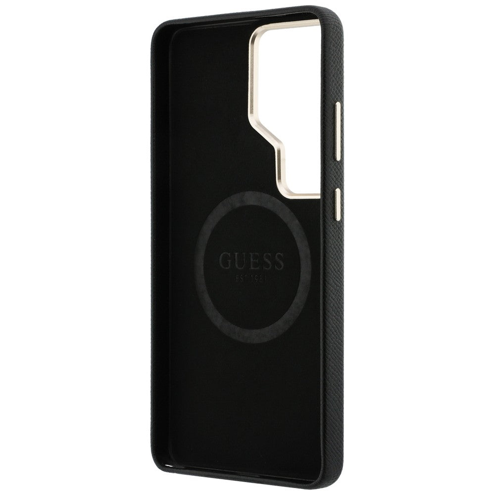 Capa MagSafe para Samsung Galaxy S26 Ultra S948, Guess, Rhinestone Round Logo, Preta