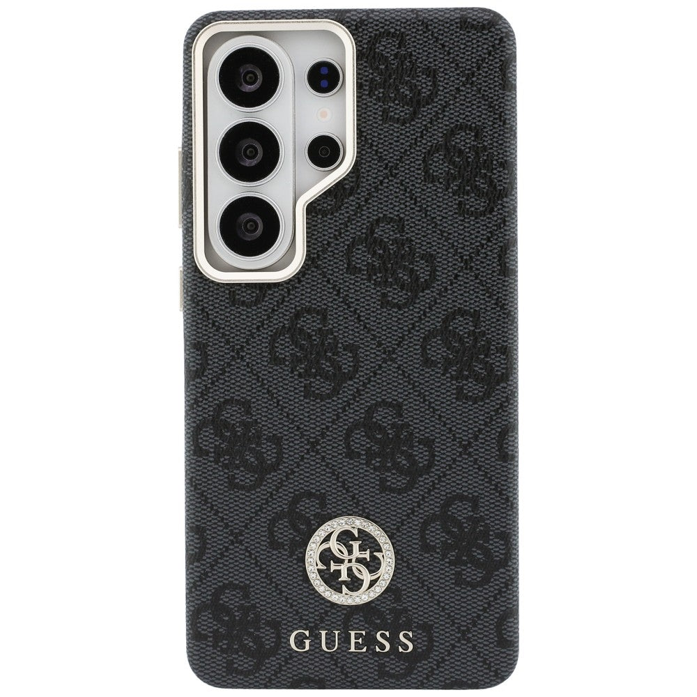 Capa MagSafe para Samsung Galaxy S26 Ultra S948, Guess, Strass Round Logo, Preta