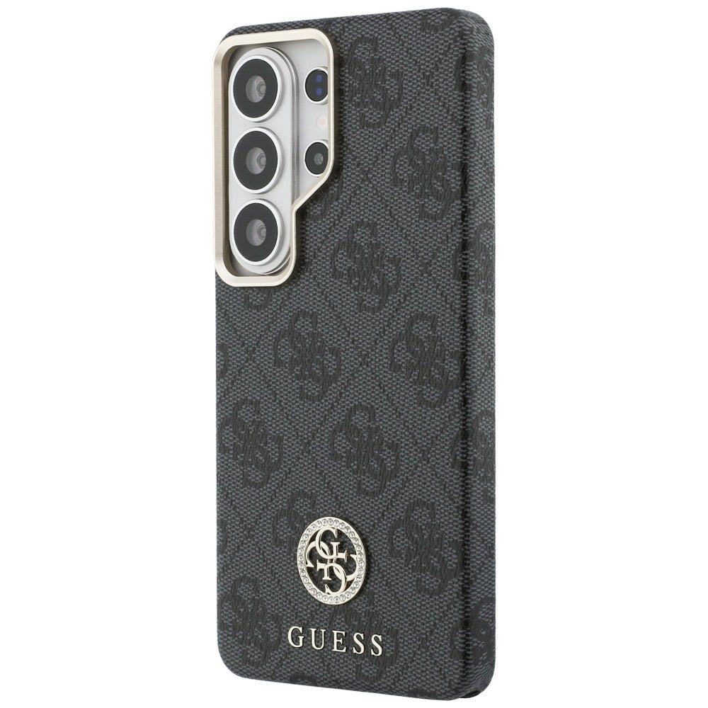 Capa MagSafe para Samsung Galaxy S26 Ultra S948, Guess, Strass Round Logo, Preta