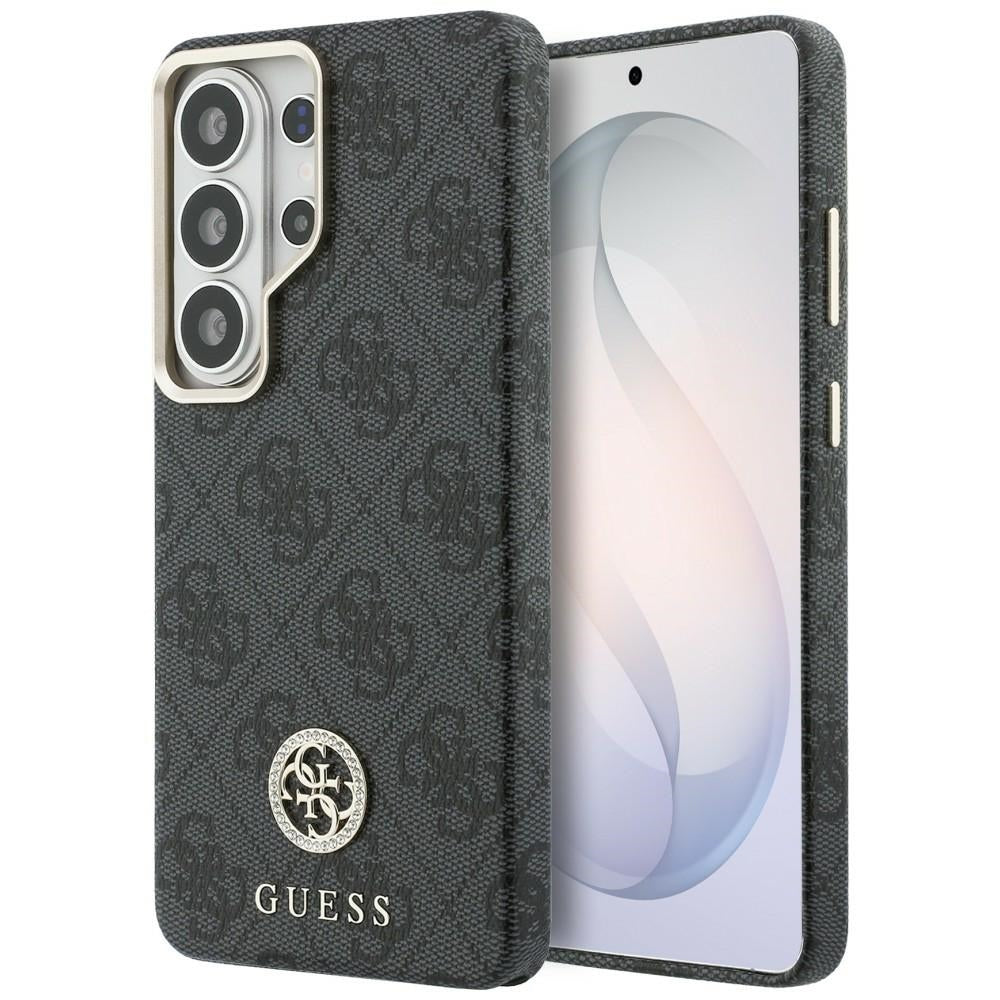 Capa MagSafe para Samsung Galaxy S26 Ultra S948, Guess, Strass Round Logo, Preta