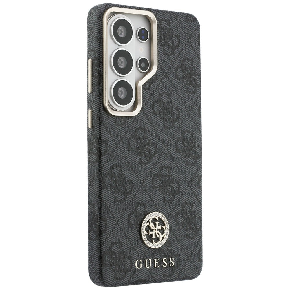 Capa MagSafe para Samsung Galaxy S26 Ultra S948, Guess, Strass Round Logo, Preta