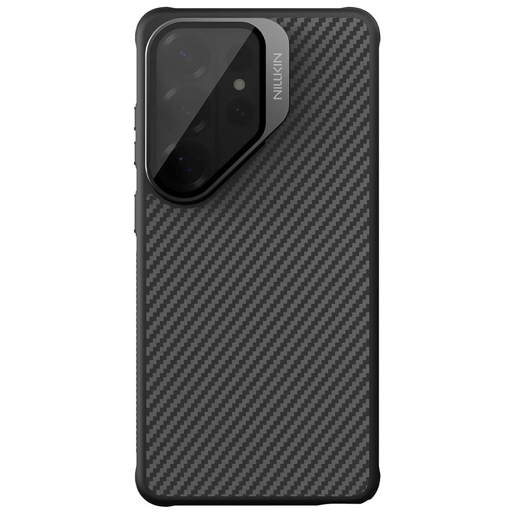 Capa MagSafe para Samsung Galaxy S26 Ultra S948, Nillkin, CarboProp com Tampa de Lente Preta Transparente, Preta