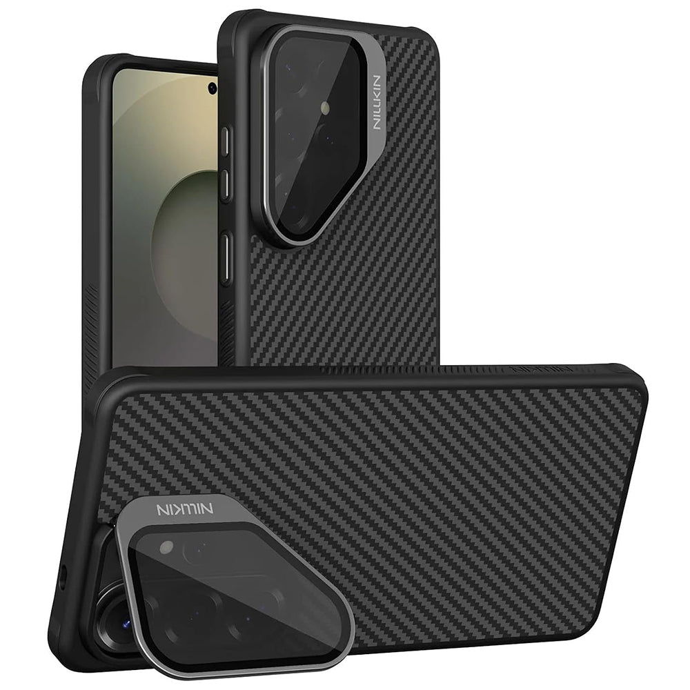 Capa MagSafe para Samsung Galaxy S26 Ultra S948, Nillkin, CarboProp com Tampa de Lente Preta Transparente, Preta