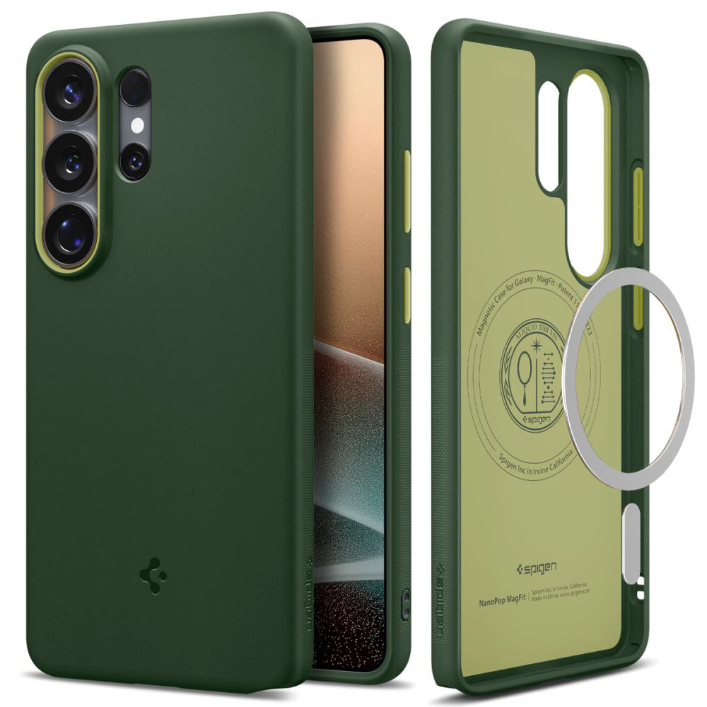Capa MagSafe para Samsung Galaxy S26 Ultra S948, Spigen, Caseology Nano Pop, Verde ACS11039