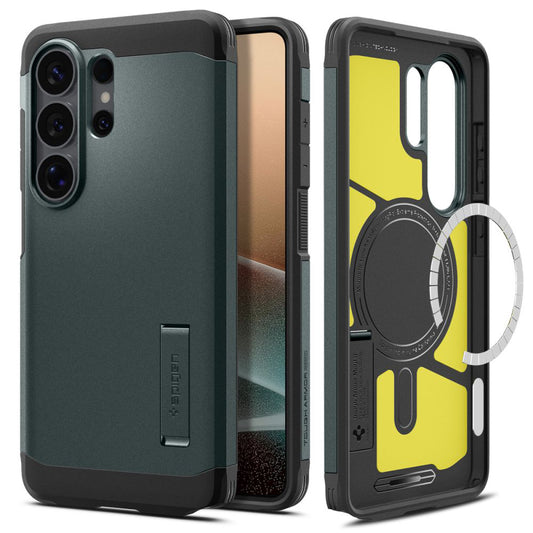 Capa MagSafe para Samsung Galaxy S26 Ultra S948, Spigen, Tough Armor, Verde ACS10686