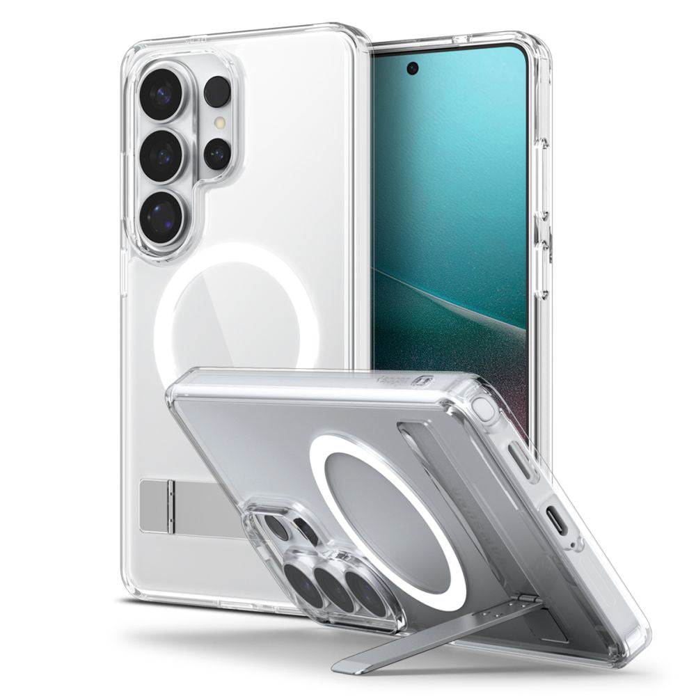Capa MagSafe para Samsung Galaxy S26 Ultra S948, Spigen, Ultra Hybrid S, Transparente Branca ACS11032