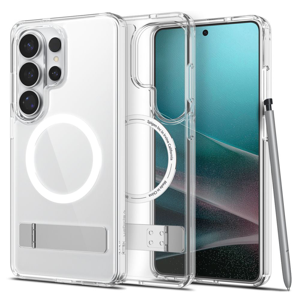 Capa MagSafe para Samsung Galaxy S26 Ultra S948, Spigen, Ultra Hybrid S, Transparente Branca ACS11032