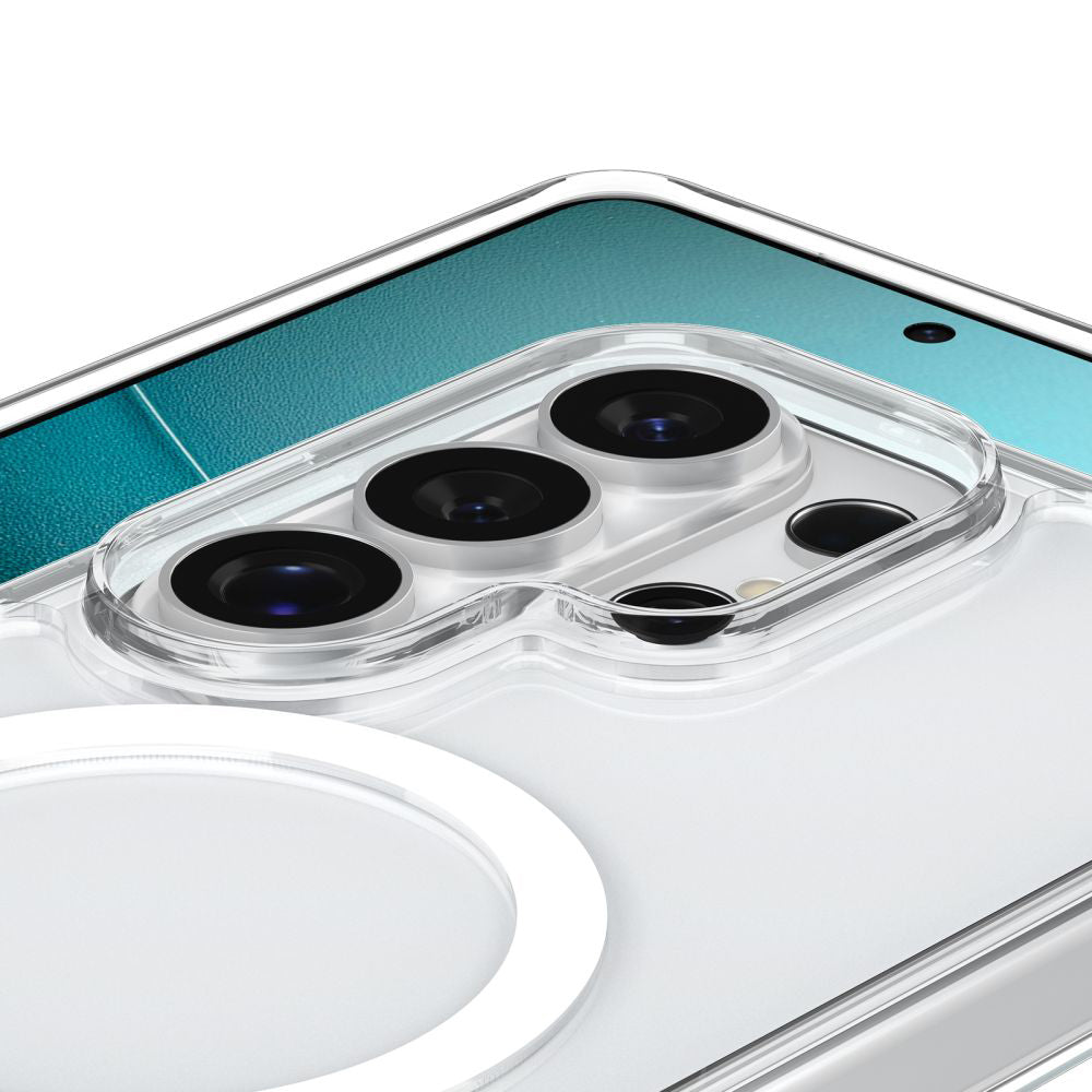 Capa MagSafe para Samsung Galaxy S26 Ultra S948, Spigen, Ultra Hybrid S, Transparente Branca ACS11032