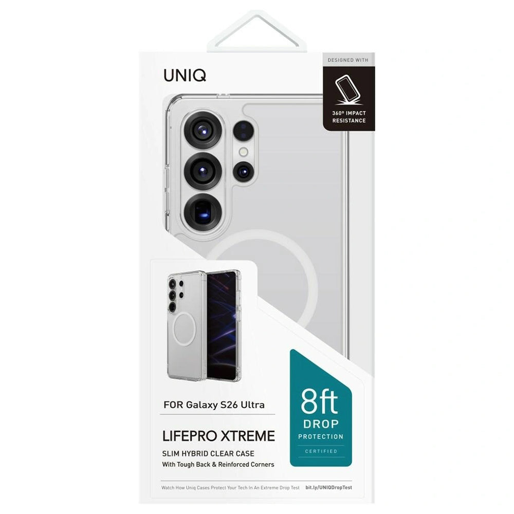 Capa MagSafe para Samsung Galaxy S26 Ultra S948, UNIQ, LifePro Xtreme MagClick, Transparente