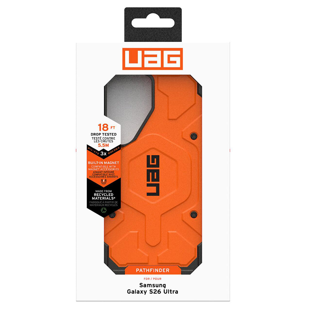 Capa MagSafe para Samsung Galaxy S26 Ultra S948, Urban Armor Gear, Pathfinder, Laranja