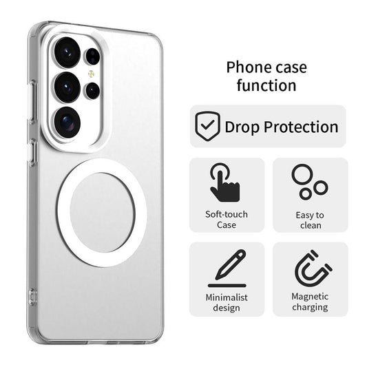 Capa MagSafe para Samsung Galaxy S26 Ultra, Techsuit, CandyCase, Branca