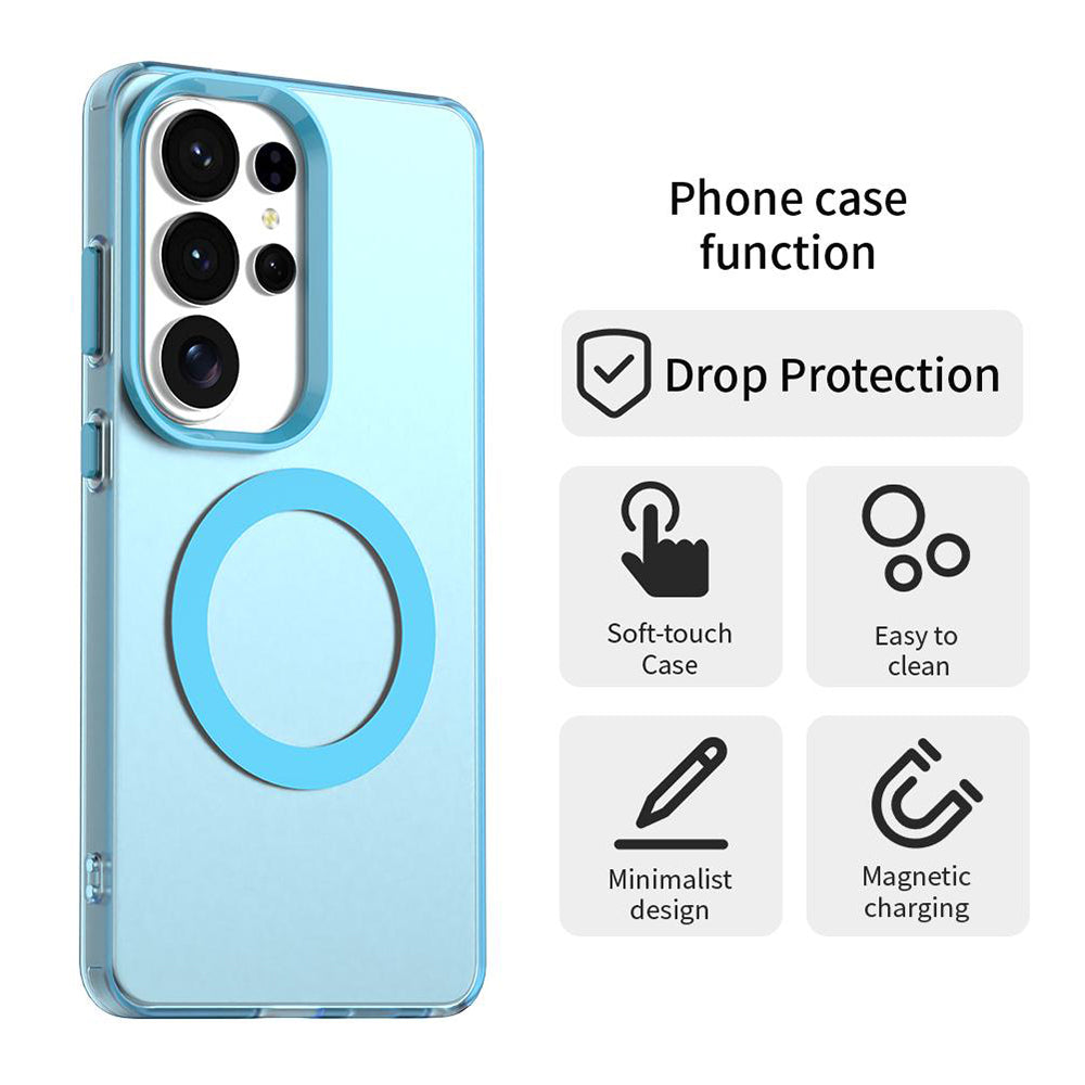 Capa MagSafe para Samsung Galaxy S26 Ultra S948, Techsuit, CandyCase, Azul