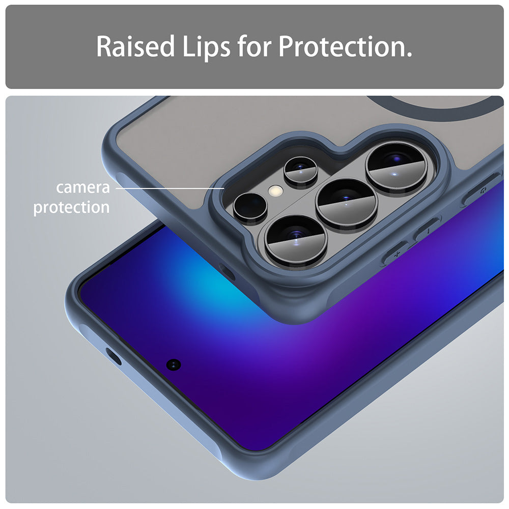 MagSafe Case for Samsung Galaxy S26 Ultra S948, Techsuit, HaloFrost II, Navy Blue
