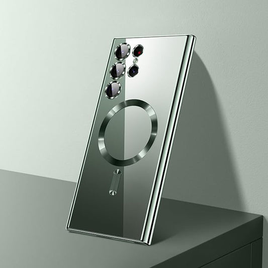 Capa MagSafe para Samsung Galaxy S26 Ultra, Techsuit, Luxury Crystal, Azul Escuro