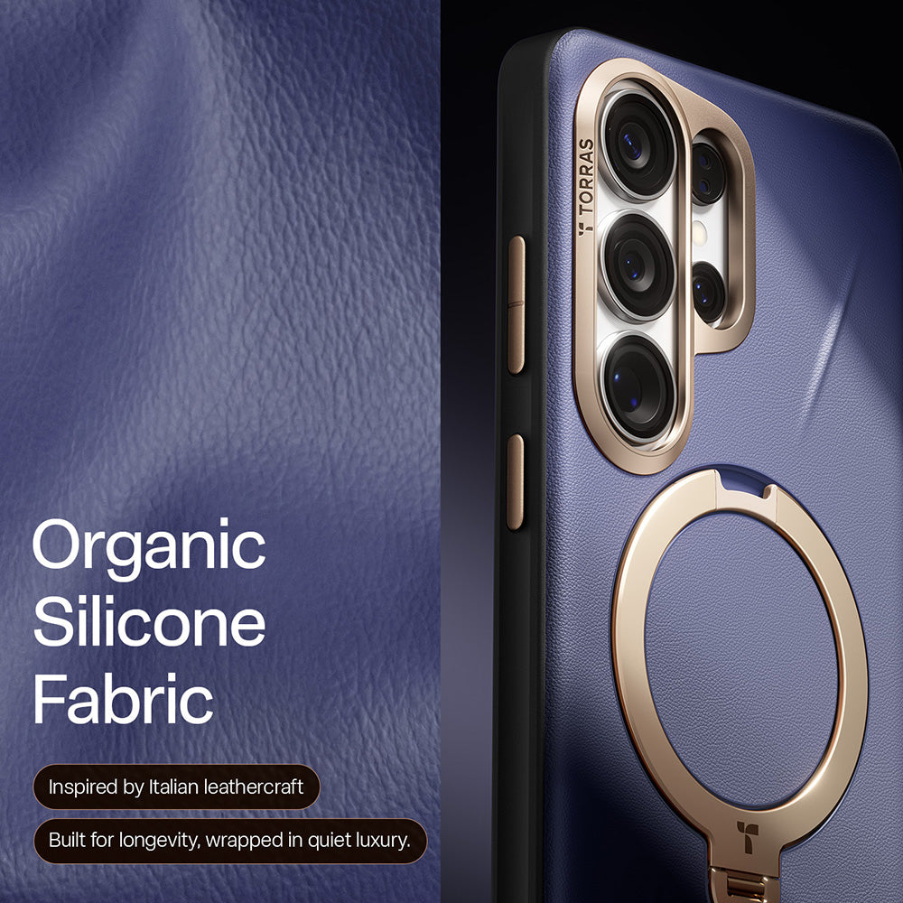 Capa MagSafe para Samsung Galaxy S26 Ultra S948, Torras, QPRO Leather, Roxo