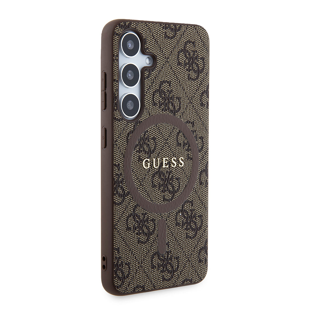 Capa MagSafe para Samsung Galaxy Z Flip7 F766, Guess, Coleção 4G, Castanho