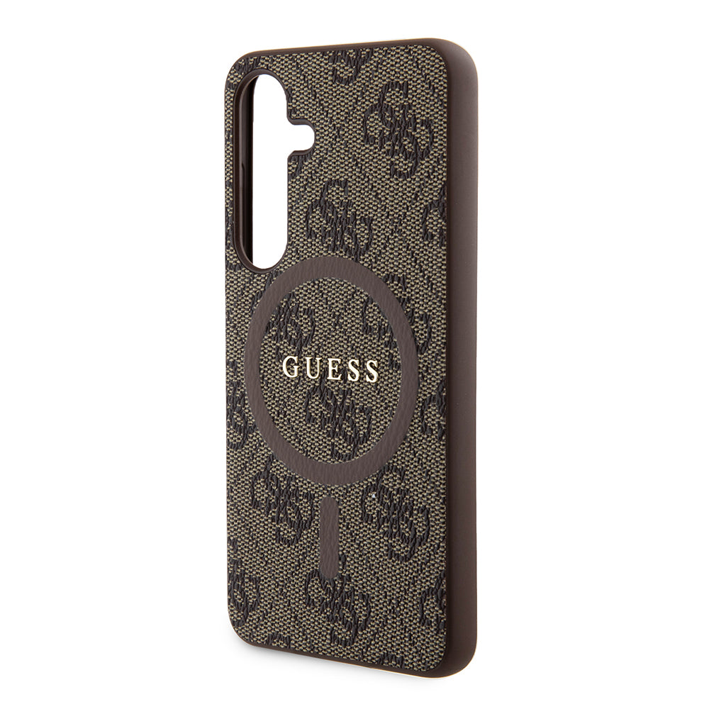 Capa MagSafe para Samsung Galaxy Z Flip7 F766, Guess, Coleção 4G, Castanho