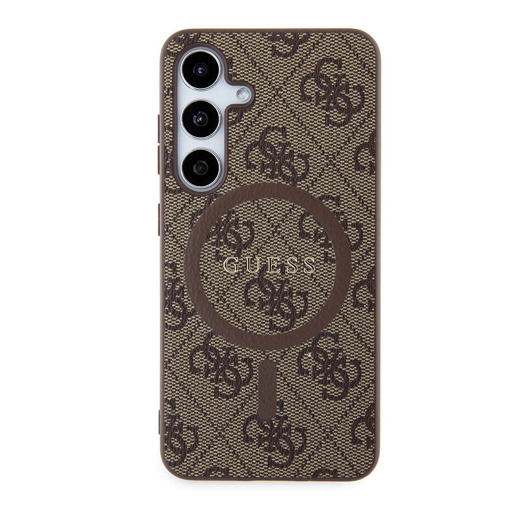 Capa MagSafe para Samsung Galaxy Z Flip7 F766, Guess, Coleção 4G, Castanho