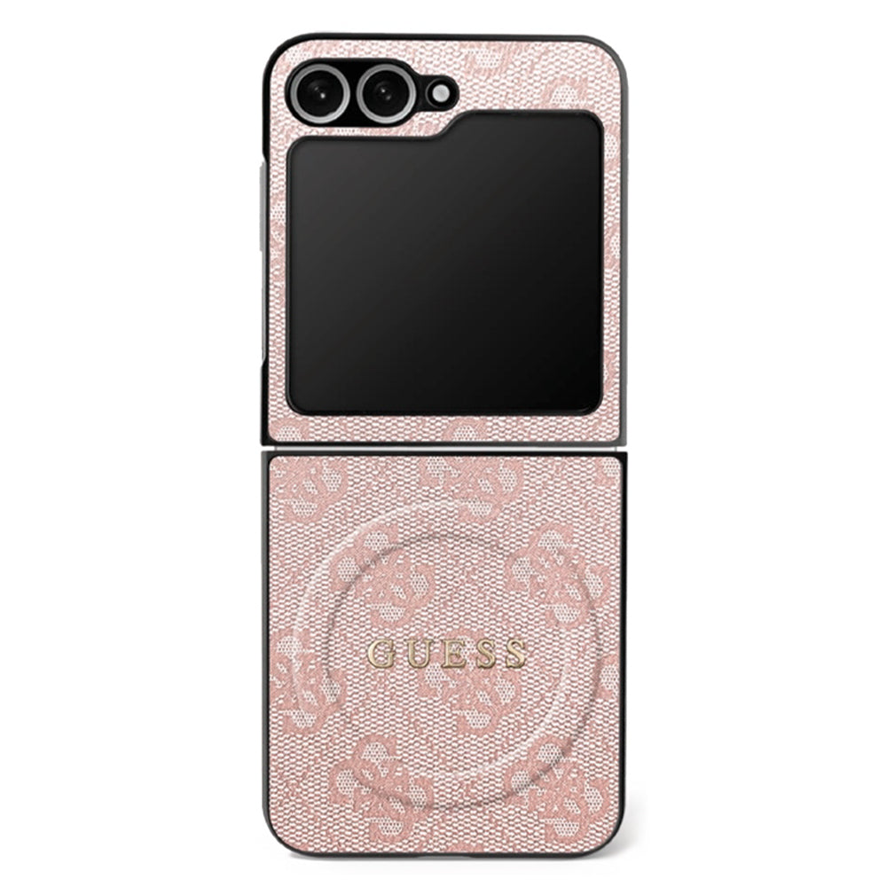 Capa MagSafe para Samsung Galaxy Z Flip7 F766, Guess, Coleção 4G, Rosa