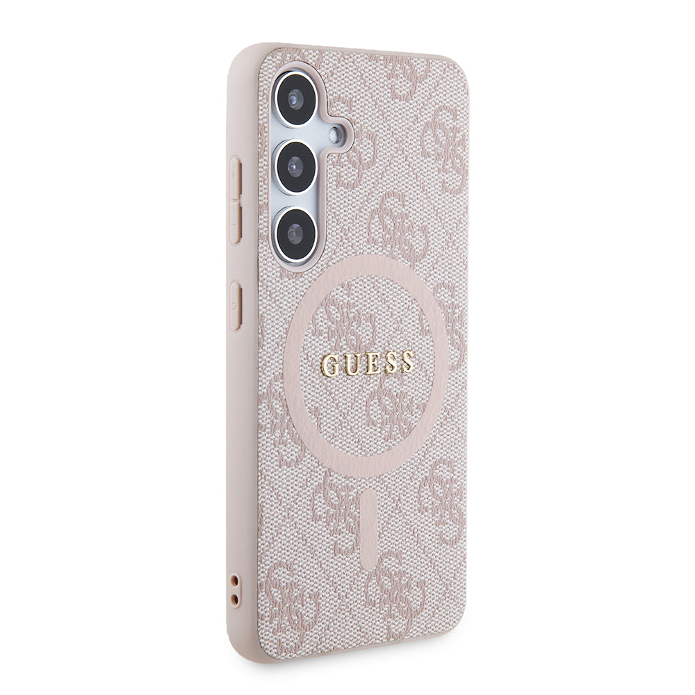 Capa MagSafe para Samsung Galaxy Z Flip7 F766, Guess, Coleção 4G, Rosa
