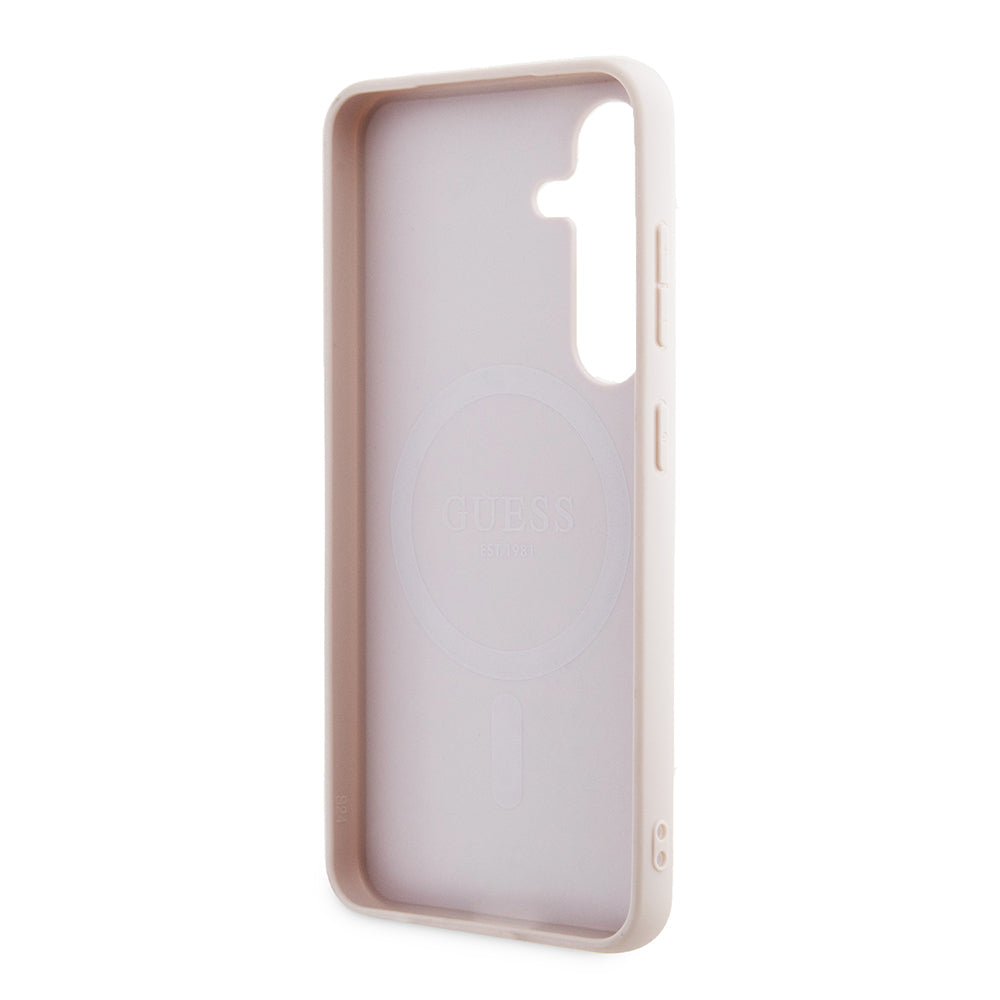 Capa MagSafe para Samsung Galaxy Z Flip7 F766, Guess, Coleção 4G, Rosa