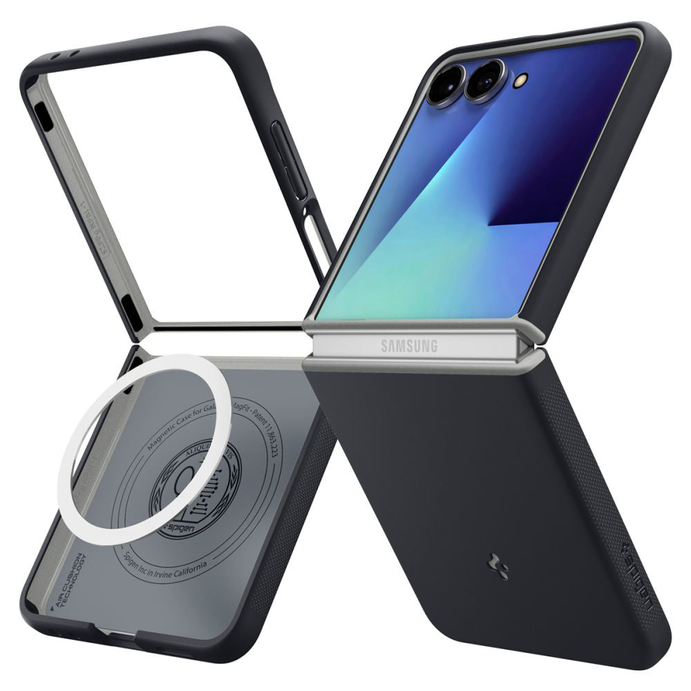 Capa MagSafe para Samsung Galaxy Z Flip7 F766, Spigen, Caseology Nano Pop, Preta ACS11158