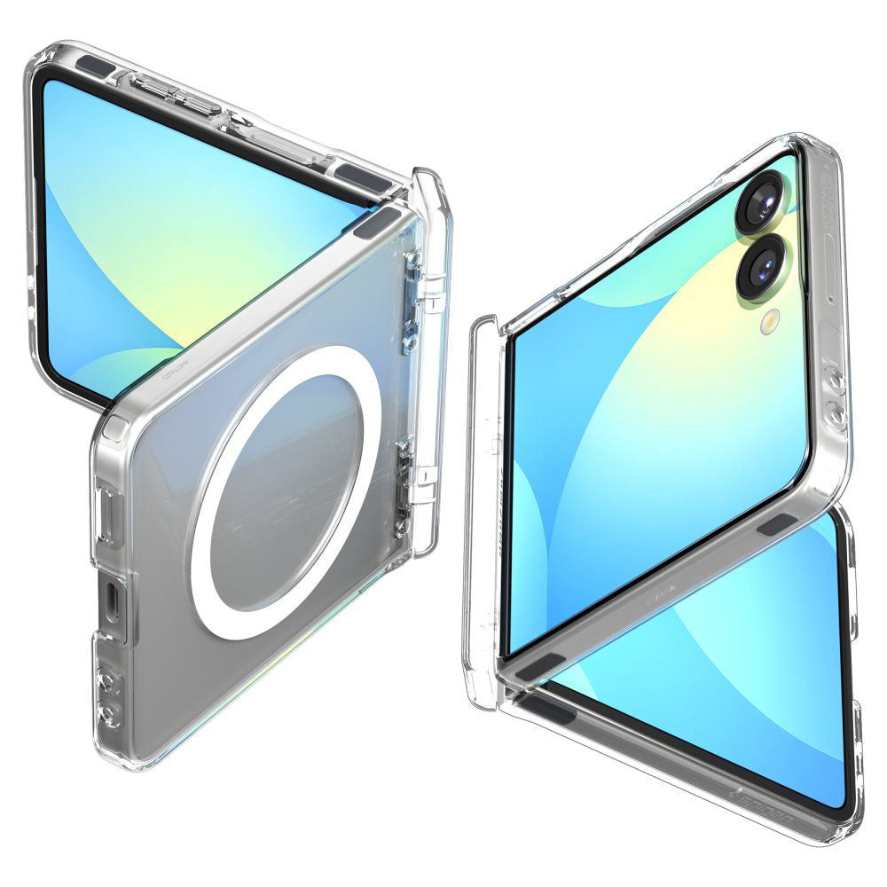 Capa MagSafe para Samsung Galaxy Z Flip7 F766, Spigen, Ultra Hybrid Pro, Transparente ACS09559
