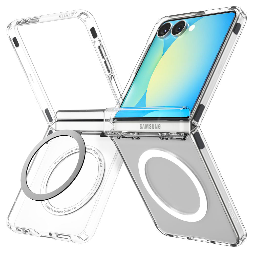 Capa MagSafe para Samsung Galaxy Z Flip7 F766, Spigen, Ultra Hybrid Pro, Transparente ACS09559