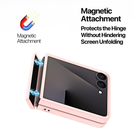 Capa MagSafe para Samsung Galaxy Z Flip8 F776, DUX DUCIS, Yind, Rosa Claro