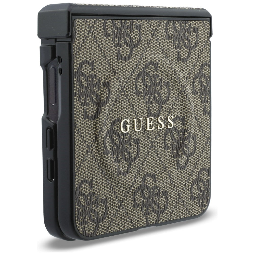 Capa MagSafe para Samsung Galaxy Z Flip8 F776, Guess, 4G Leather Classic, Castanha