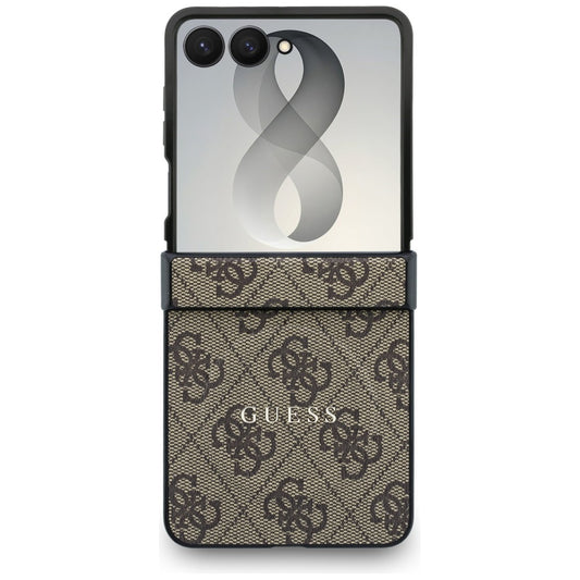 Capa MagSafe para Samsung Galaxy Z Flip8 F776, Guess, 4G Leather Classic, Castanha