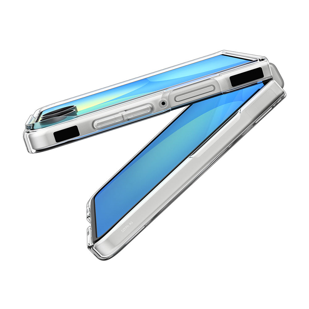 Capa MagSafe para Samsung Galaxy Z Flip8 F776, Spigen, Air Skin, Transparente Branca ACS11521
