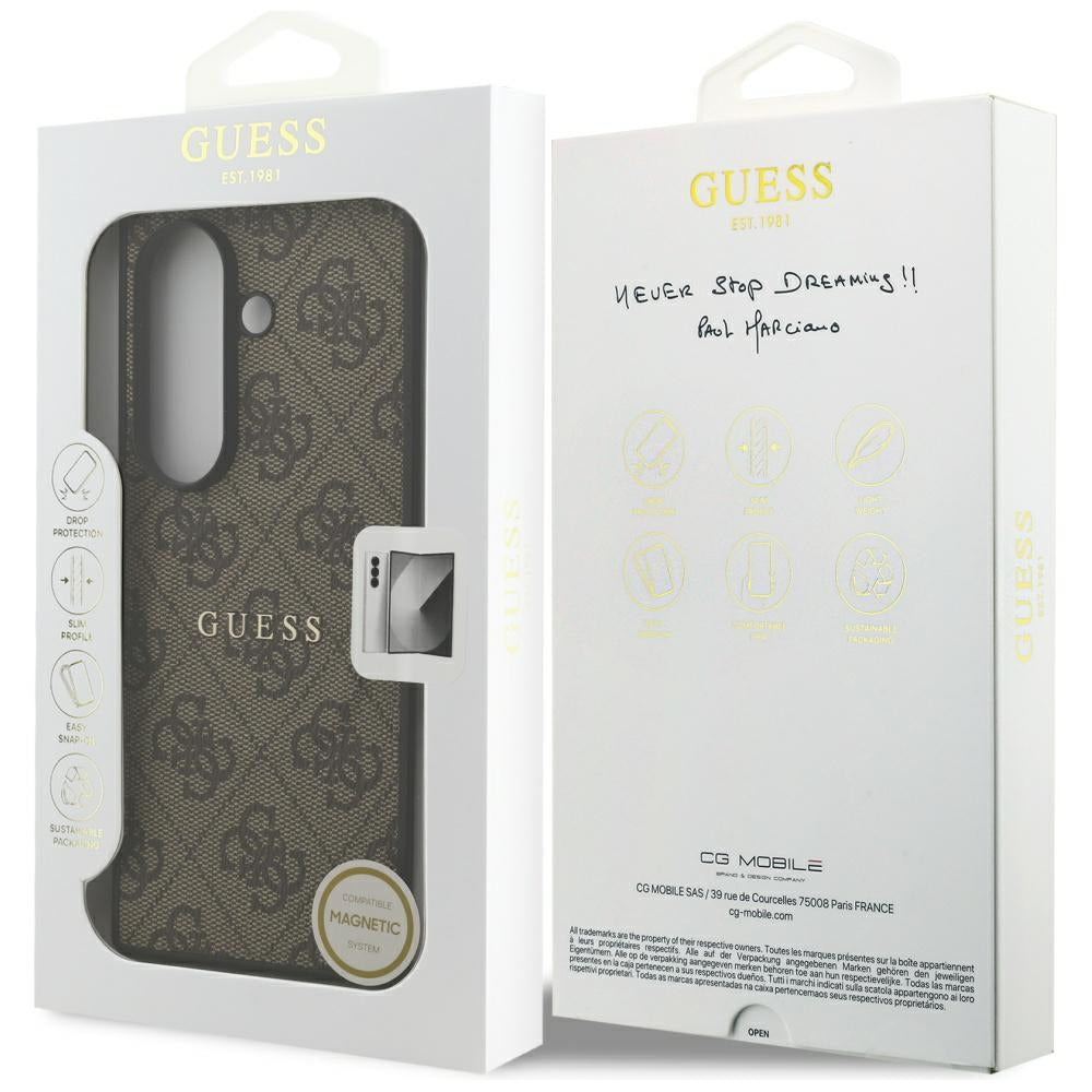 Capa MagSafe para Samsung Galaxy Z Fold7 F966, Guess, 4G Classic, Castanho