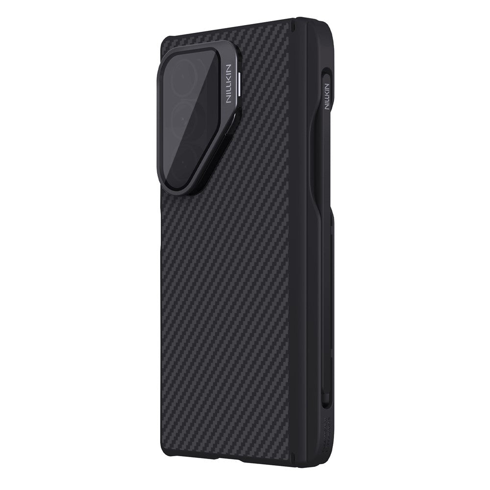 Capa MagSafe para Samsung Galaxy Z Fold7 F966, Nillkin, CarboProp com Tampa de Lente Preta Transparente e Suporte para S-Pen, Preta