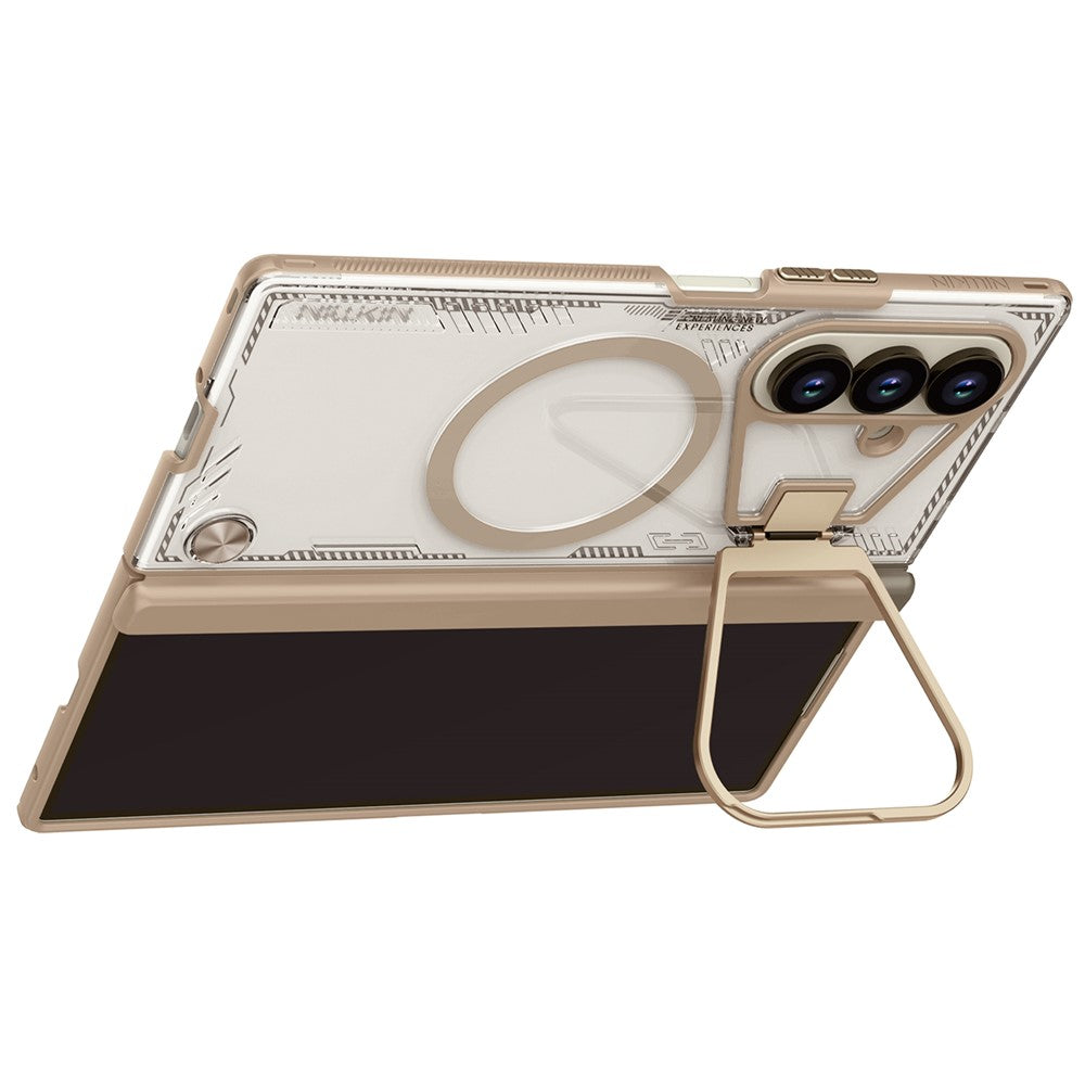 Capa MagSafe para Samsung Galaxy Z Fold7 F966, Nillkin, Iceblade Prop com Recorte para Câmara, Castanha