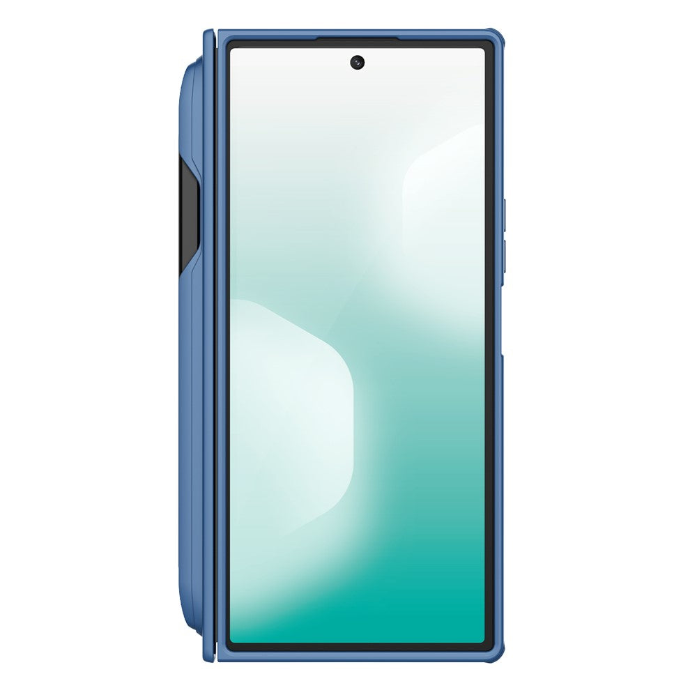 Capa MagSafe para Samsung Galaxy Z Fold7 F966, Nillkin, Super Frosted Shield com Suporte para Caneta, Azul