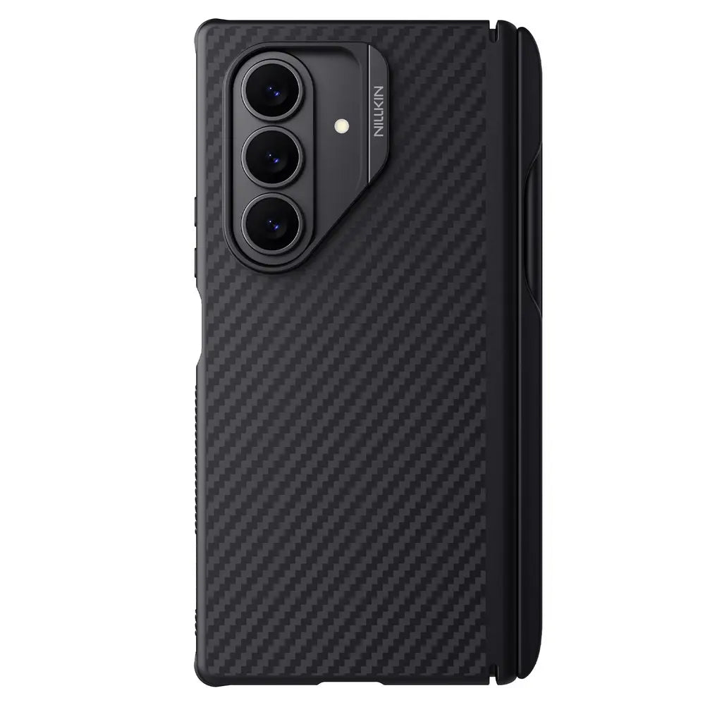 Capa MagSafe para Samsung Galaxy Z Fold7 F966, Nillkin, Synthetic Fiber Pro com Suporte para S-Pen, Preta