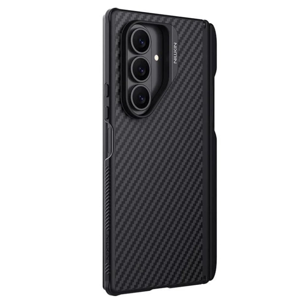 Capa MagSafe para Samsung Galaxy Z Fold7 F966, Nillkin, Synthetic Fiber Pro com Suporte para S-Pen, Preta