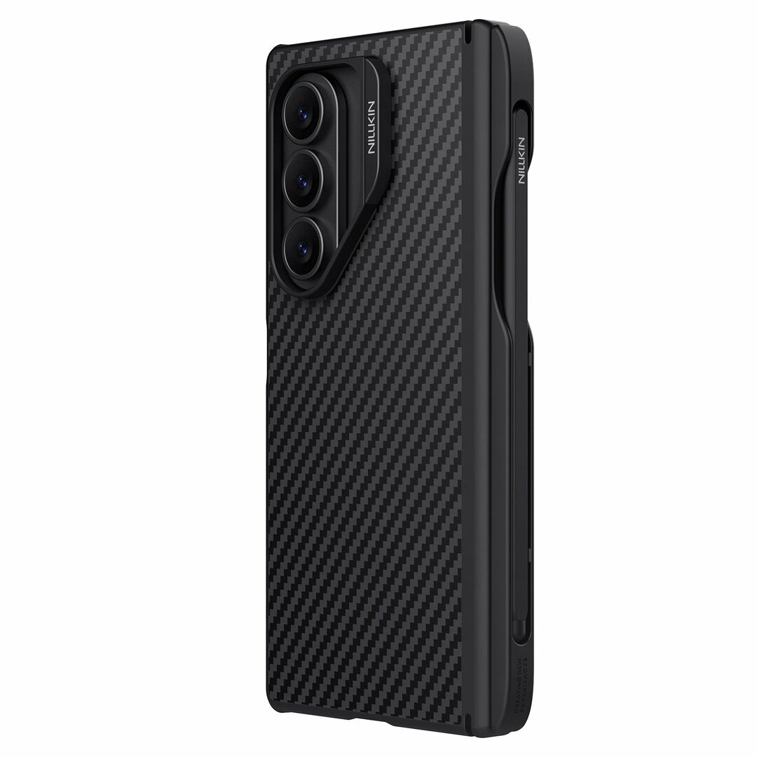 Capa MagSafe para Samsung Galaxy Z Fold7 F966, Nillkin, Synthetic Fiber Pro com Suporte para S-Pen, Preta