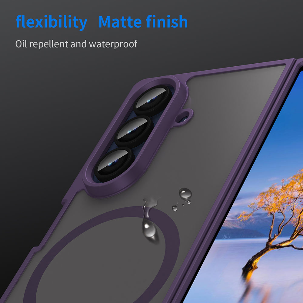 Capa MagSafe para Samsung Galaxy Z Fold7 F966, Techsuit, HaloFrost II, Roxo