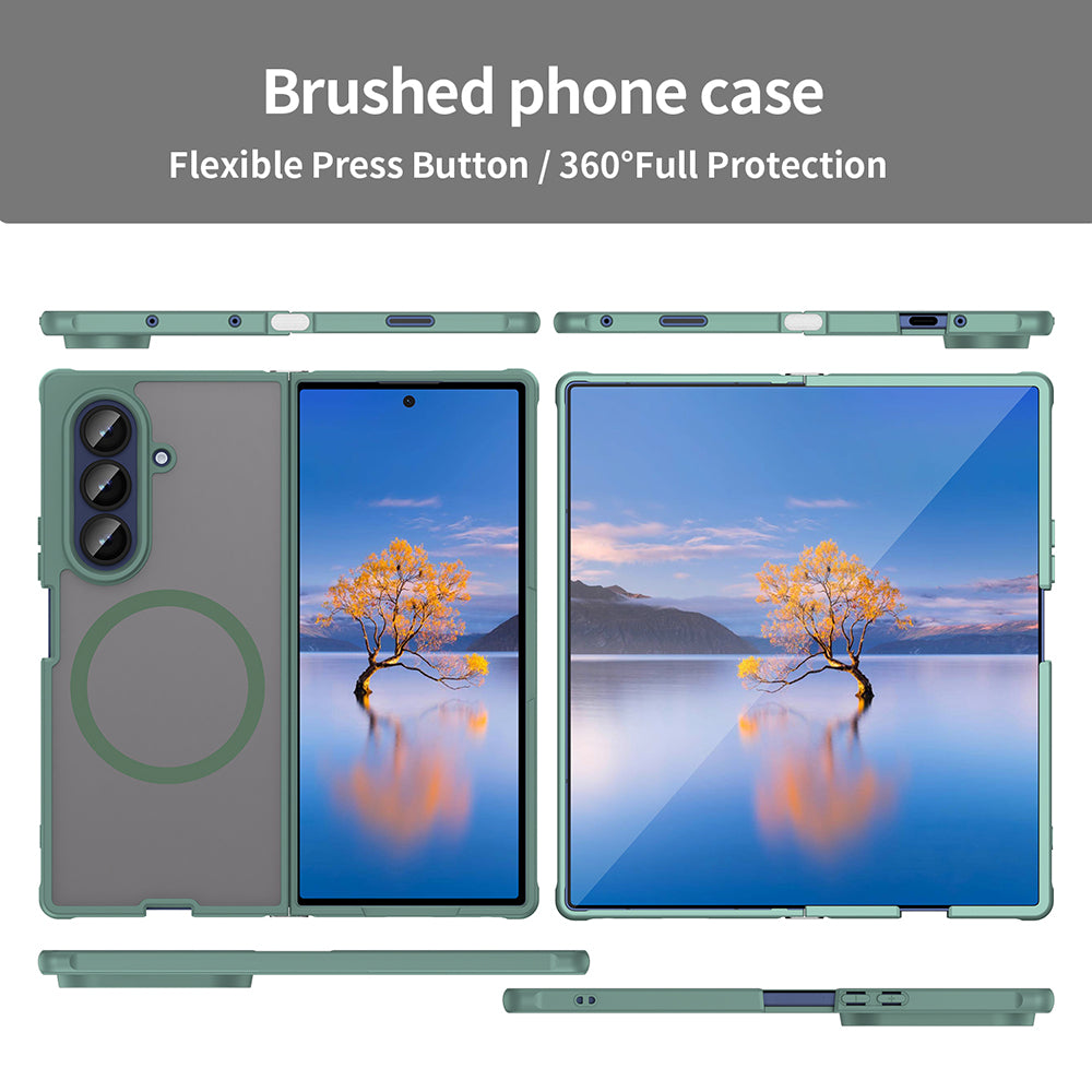 Capa MagSafe para Samsung Galaxy Z Fold7 F966, Techsuit, HaloFrost II, Verde