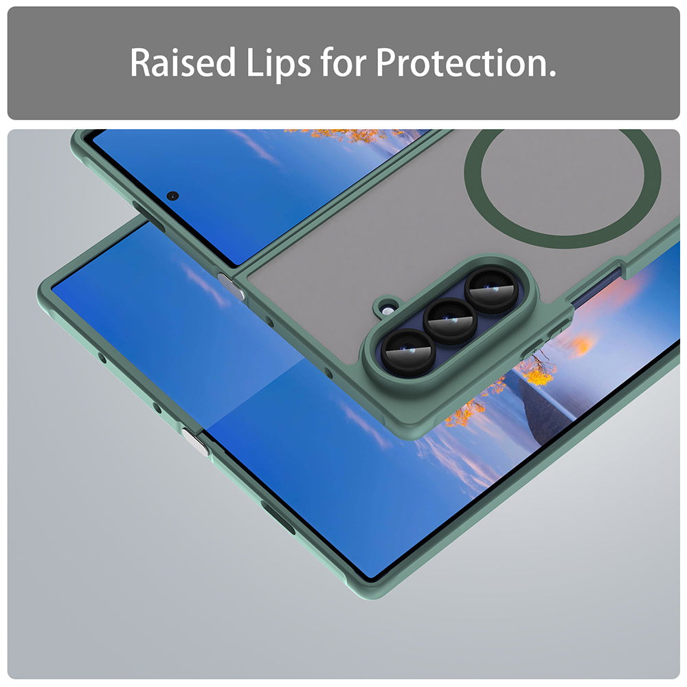 Capa MagSafe para Samsung Galaxy Z Fold7 F966, Techsuit, HaloFrost II, Verde
