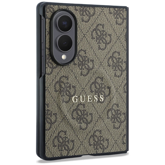 Capa MagSafe para Samsung Galaxy Z Fold8 F971, Guess, 4G Leather Classic, Castanha