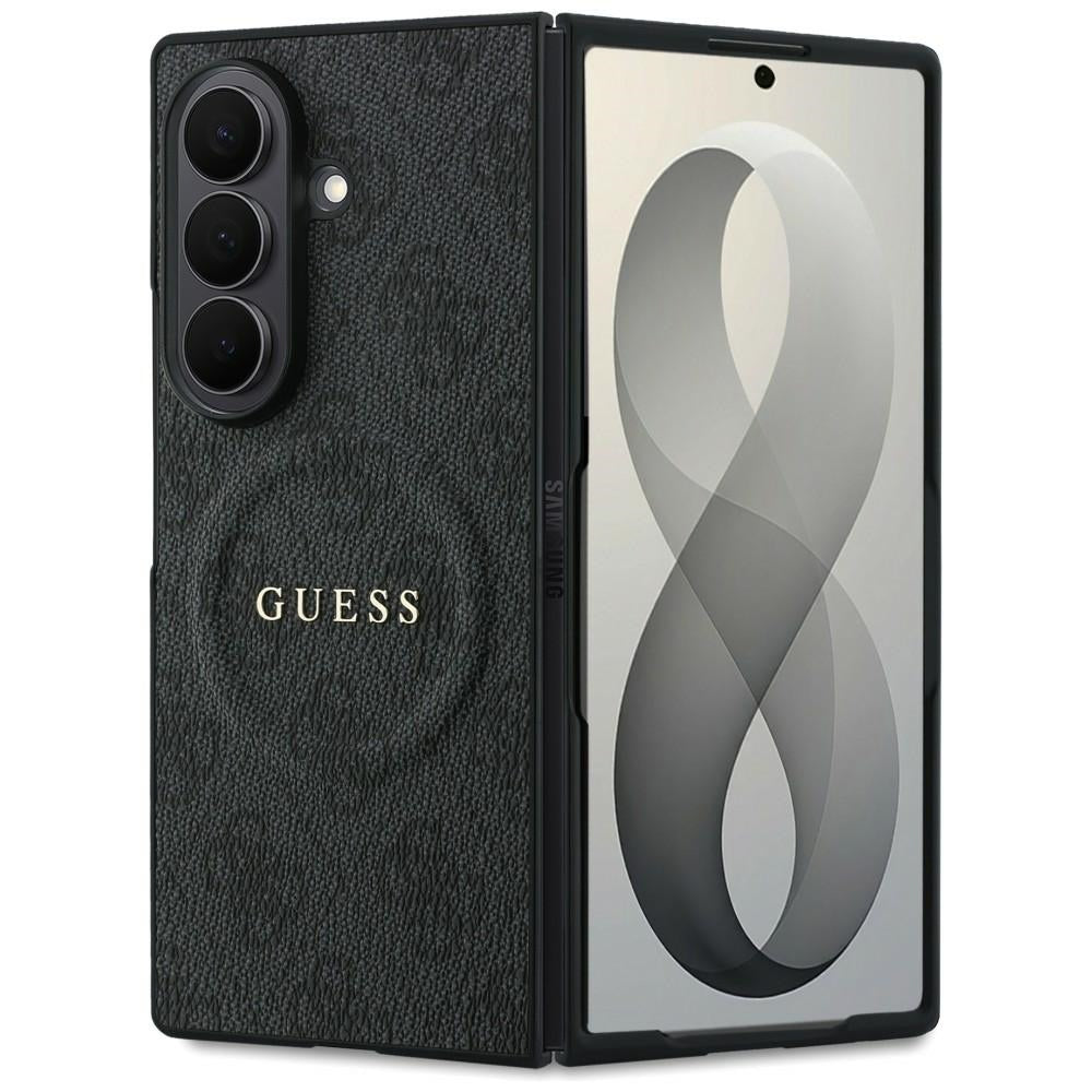 Capa MagSafe para Samsung Galaxy Z Fold8 Ultra F976, Guess, 4G Leather Classic, Preta