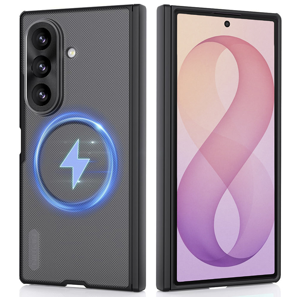 Capa MagSafe para Samsung Galaxy Z Fold8 Ultra F976, Nillkin, Super Frosted Shield, Preto Transparente