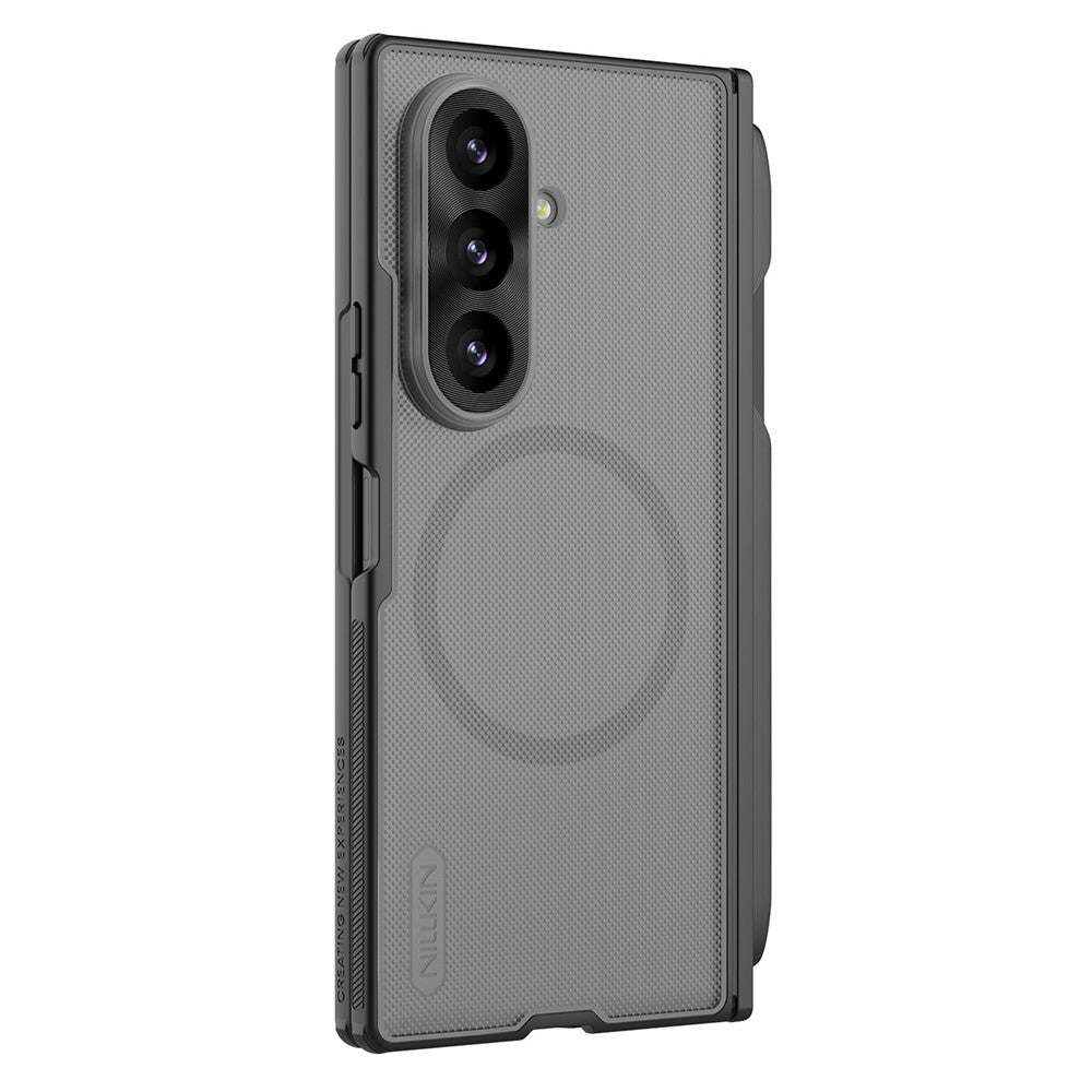 MagSafe Case for Samsung Galaxy Z Fold8 Ultra F976, Nillkin, Super Frosted Shield with Pen Holder, Transparent Black