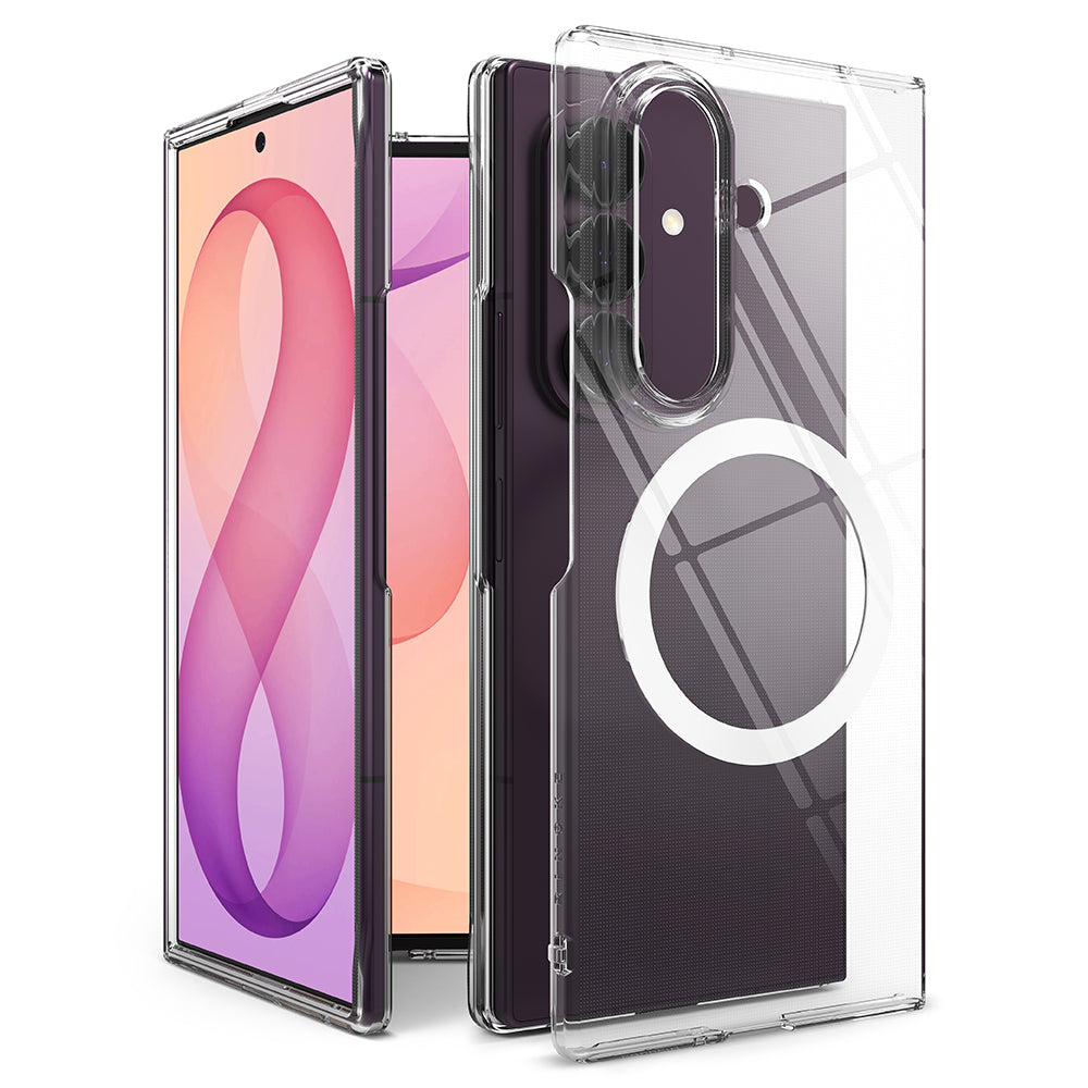 Capa MagSafe para Samsung Galaxy Z Fold8 Ultra F976, Ringke, Slim, Transparente