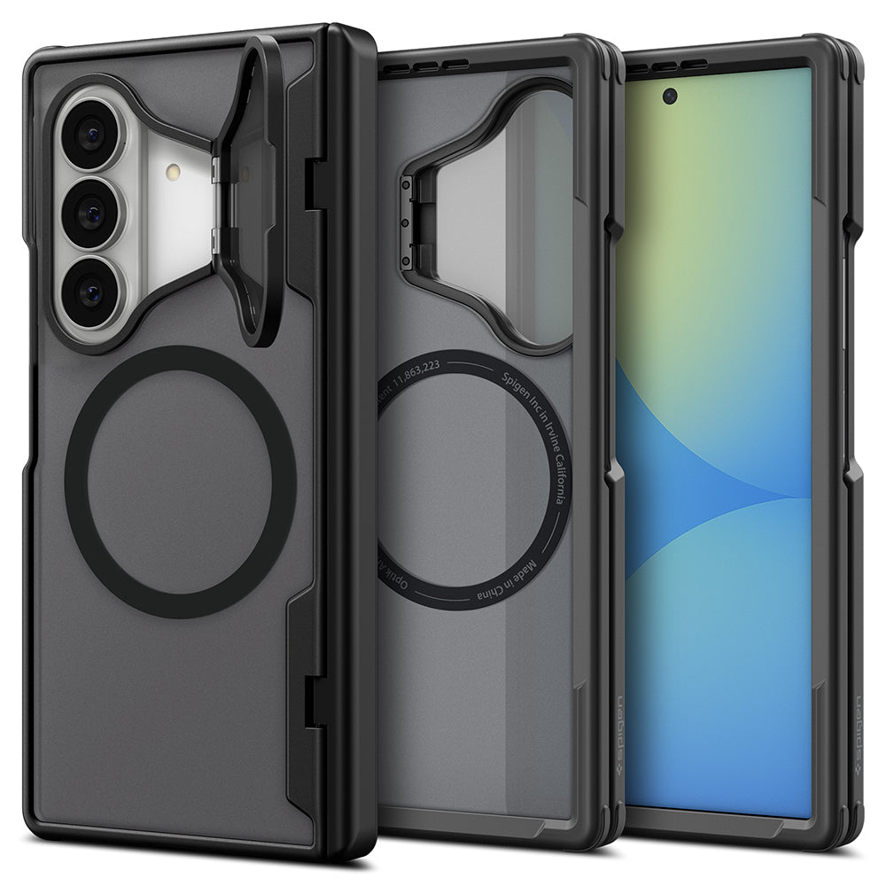 Capa MagSafe para Samsung Galaxy Z Fold8 Ultra F976, Spigen, Optik Armor Pro, Preta ACS11500
